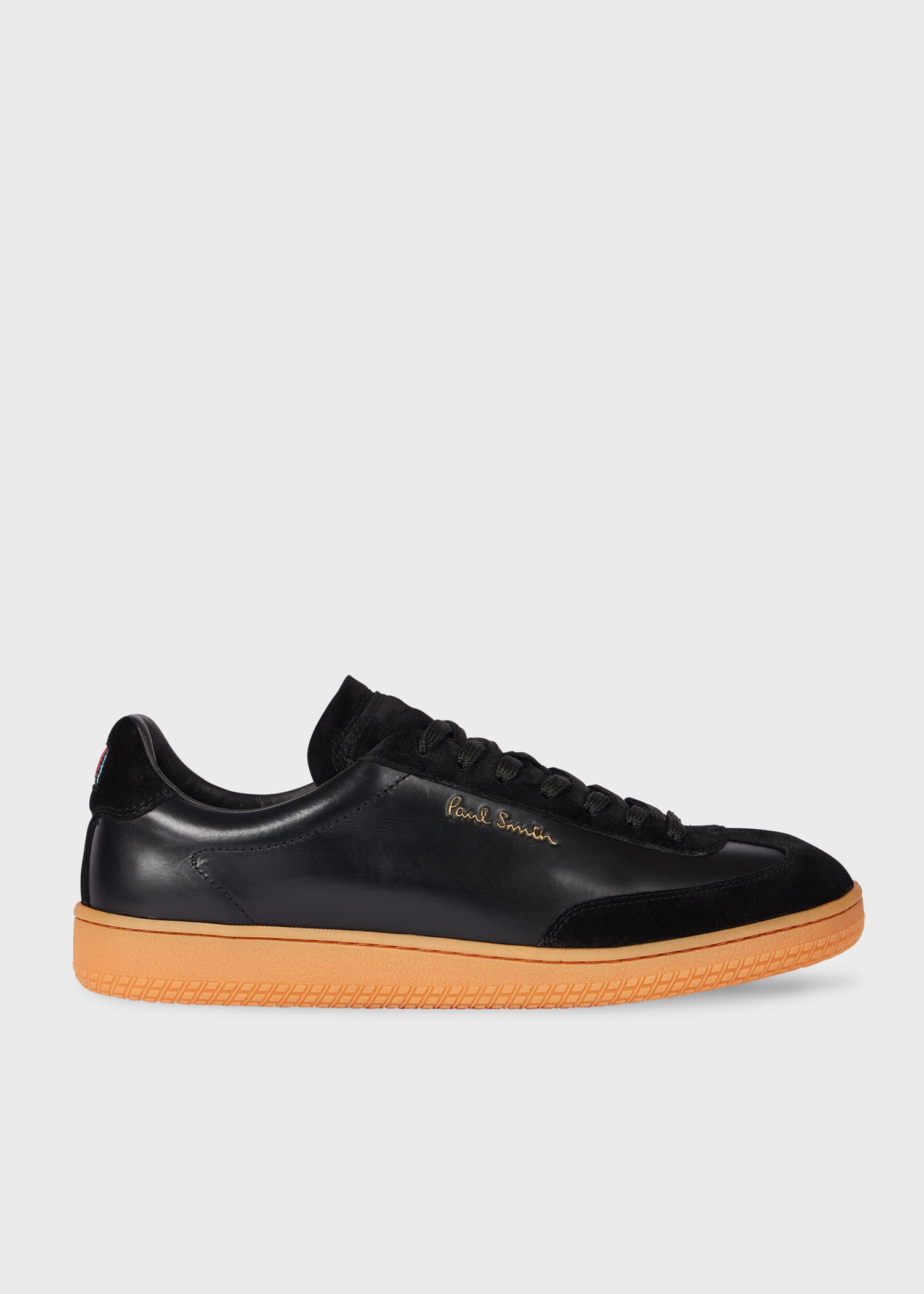 Paul Smith Black Leather 'como' Trainers In Black