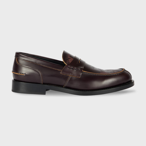 Paul Smith Bordeaux Leather 'donovan' Loafers Red