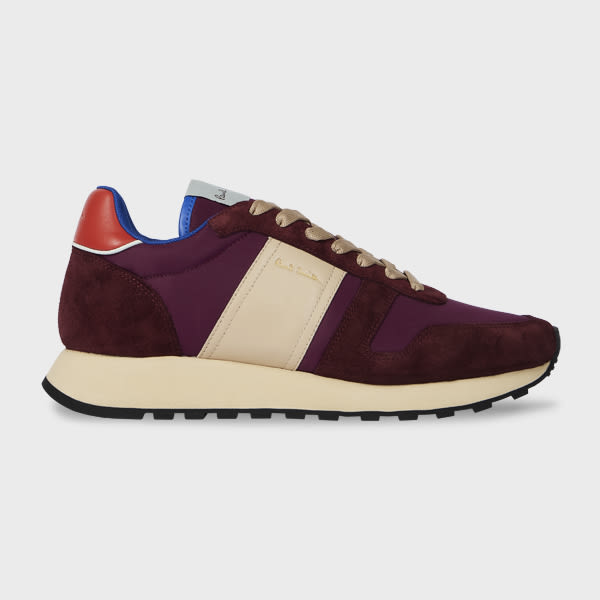 Paul Smith Burgundy 'Eighties' Trainers Red
