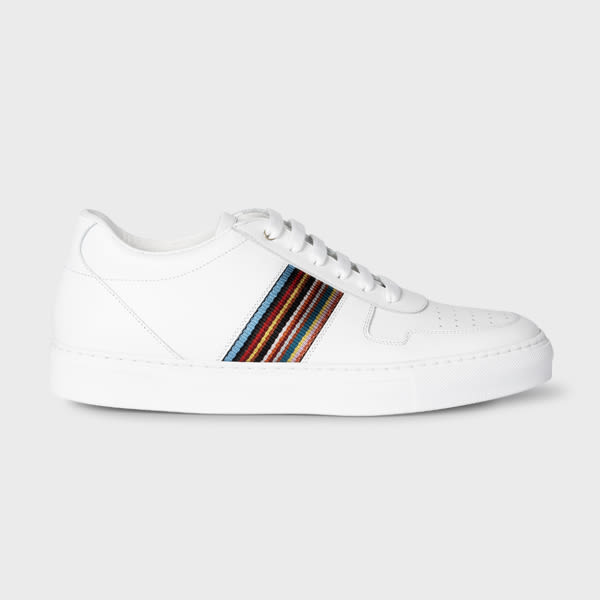 Paul Smith White Leather 'Fermi' Sneakers