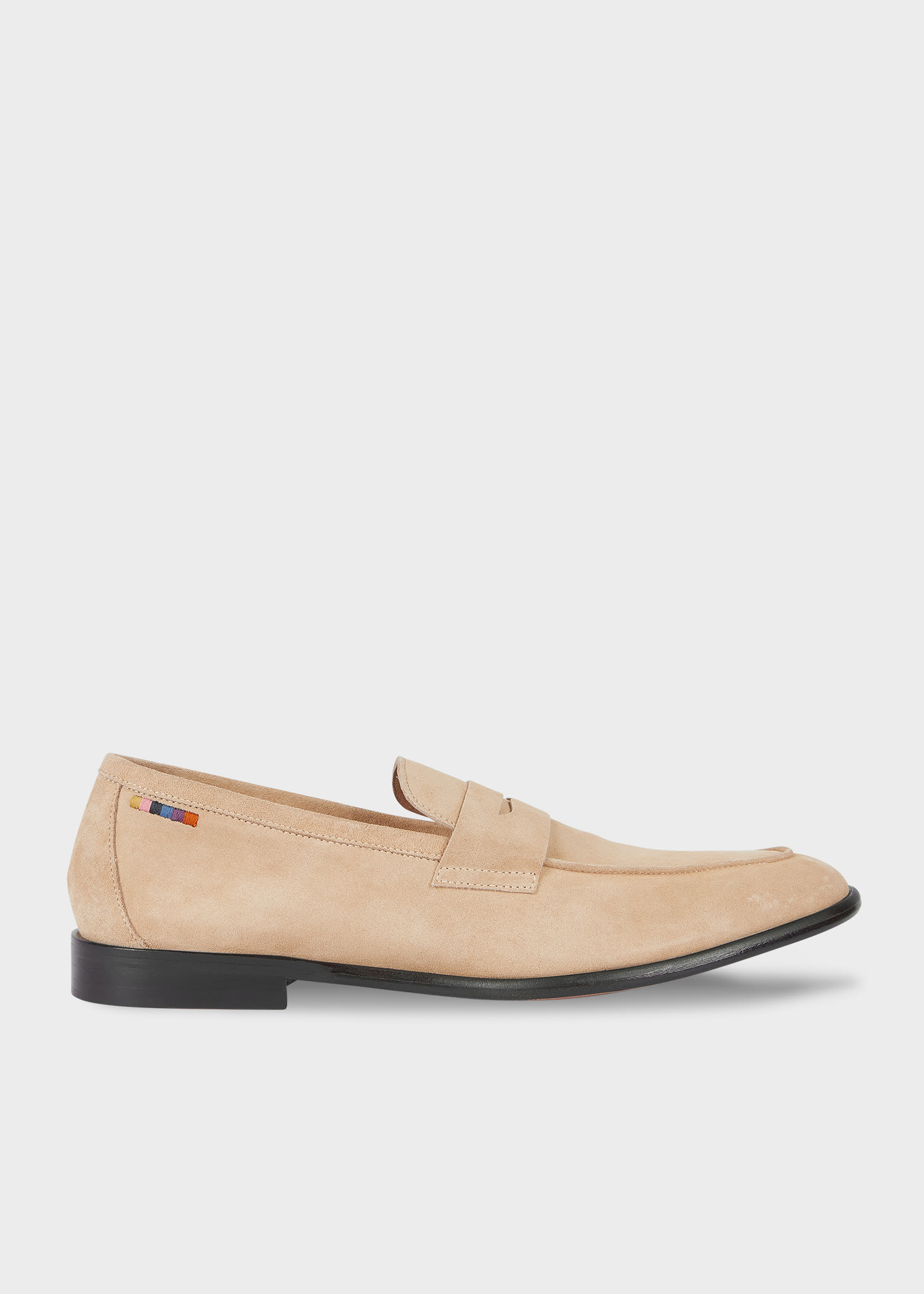 Paul Smith Sand Suede 'figino' Loafers White In White