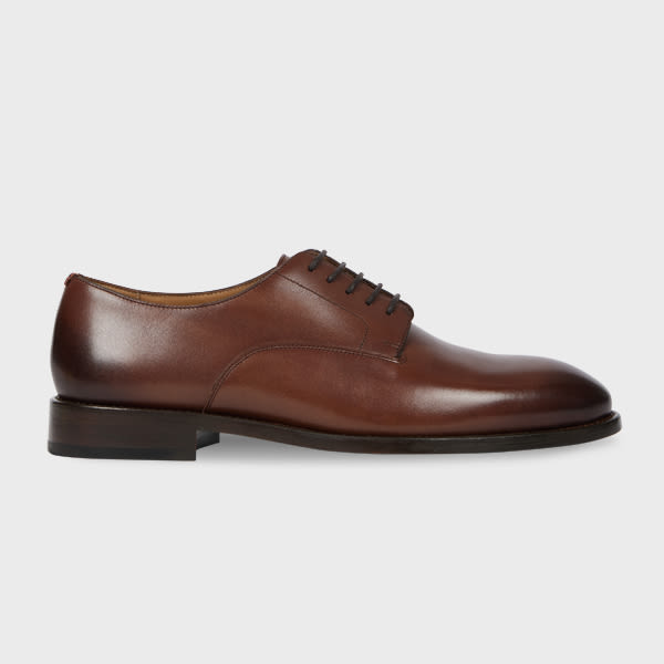 Paul Smith Brown Leather 'jason' Shoes In Brown