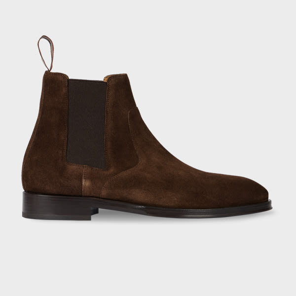 Paul Smith Brown Suede Lawson Chelsea Boots In Brown