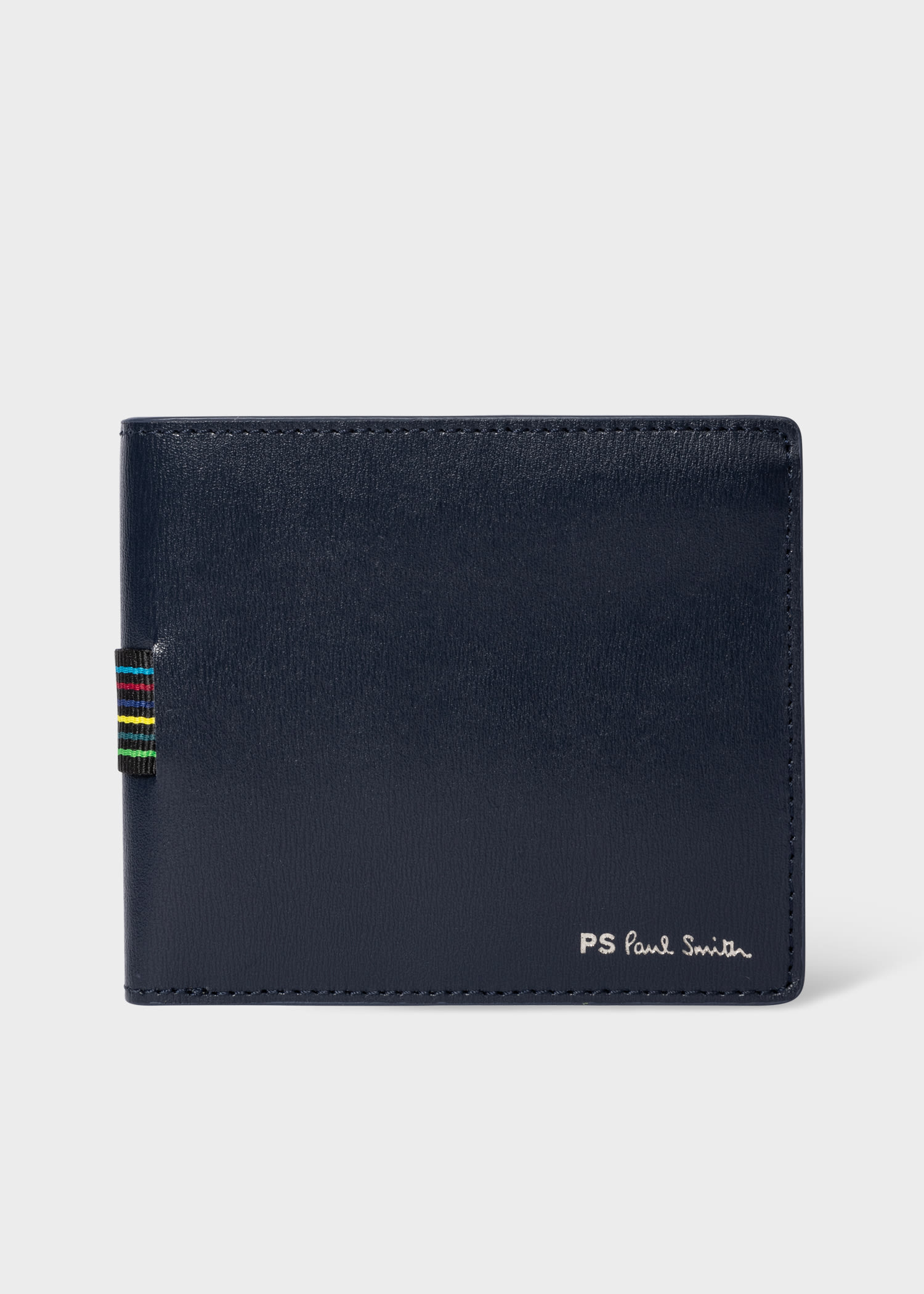 Ps By Paul Smith Navy 'sports Stripe' Billfold And Coin Wallet Blue In Blue