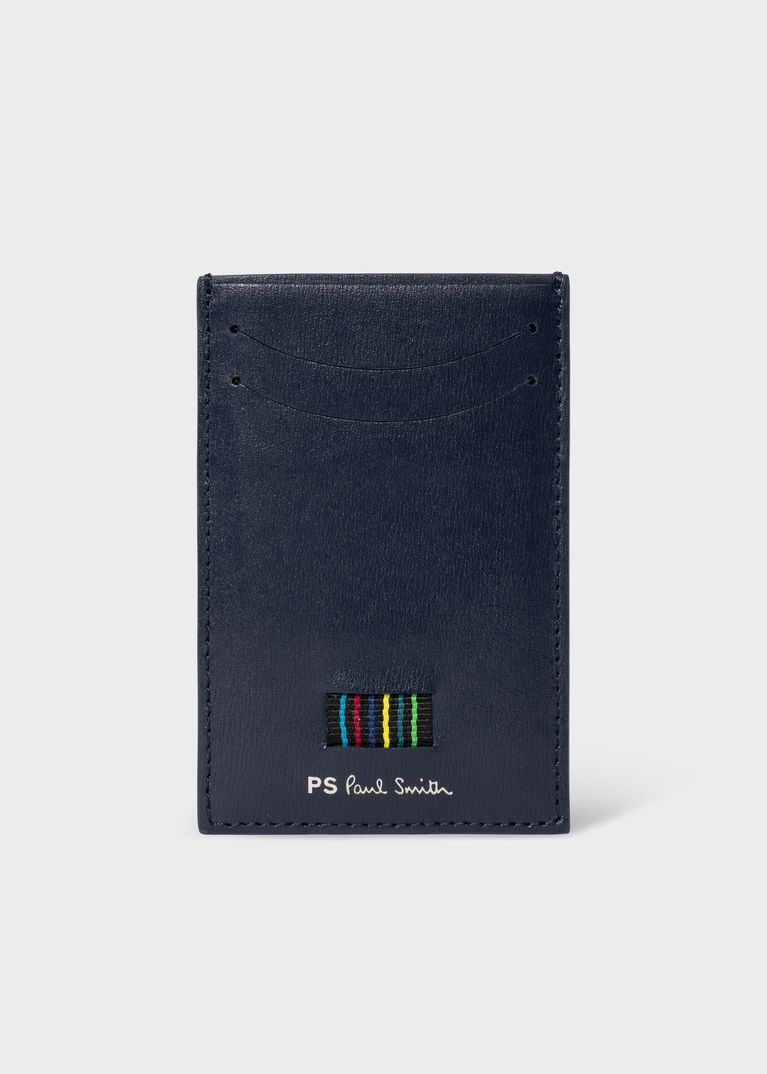 Ps By Paul Smith Navy 'sports Stripe' Card Holder Blue