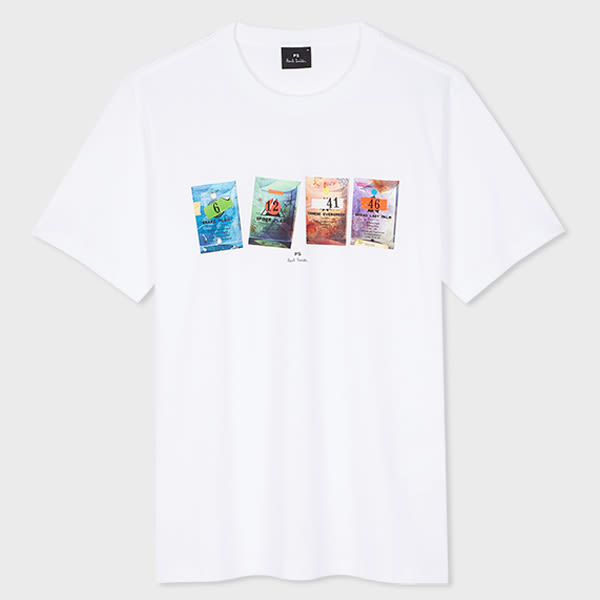 PS Paul Smith White 'Seed Packet' Print T-Shirt