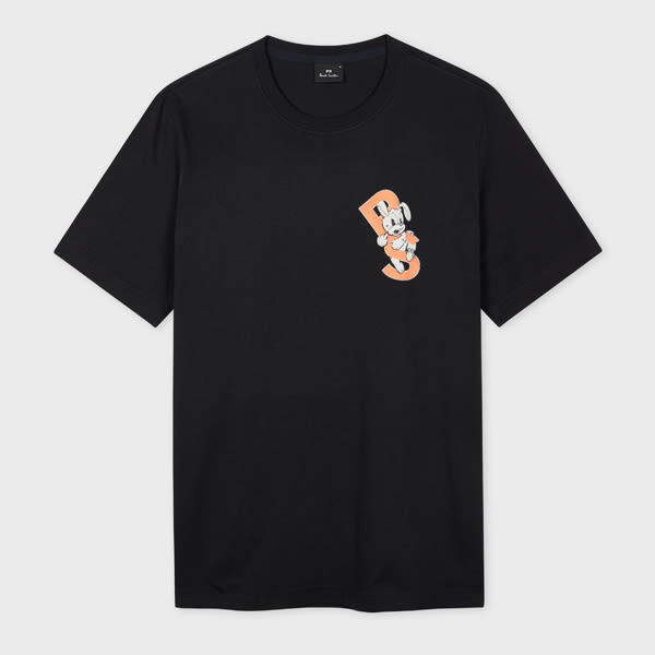 PS Paul Smith Black 'PS Bunny' Print T-Shirt