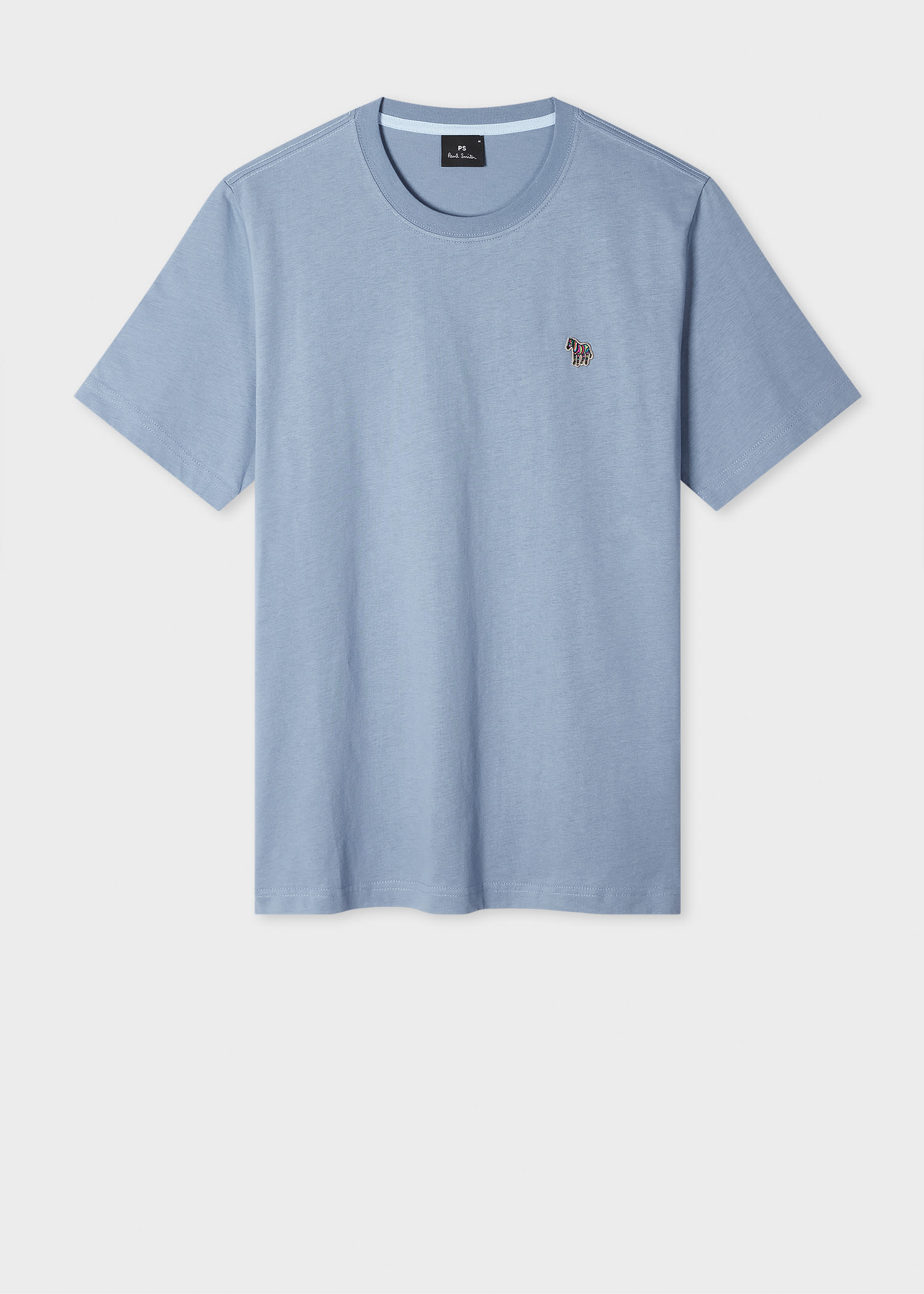 PS Paul Smith Pale Indigo Organic Cotton Zebra Logo T-Shirt Blue