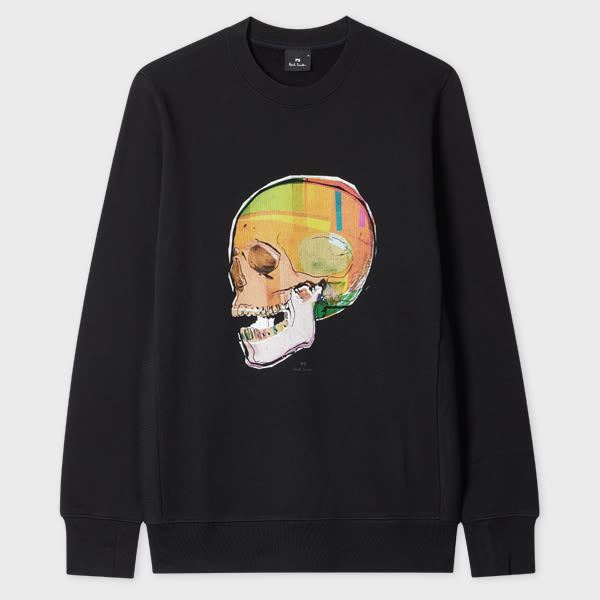 PS Paul Smith Black 'Skull' Print Sweatshirt