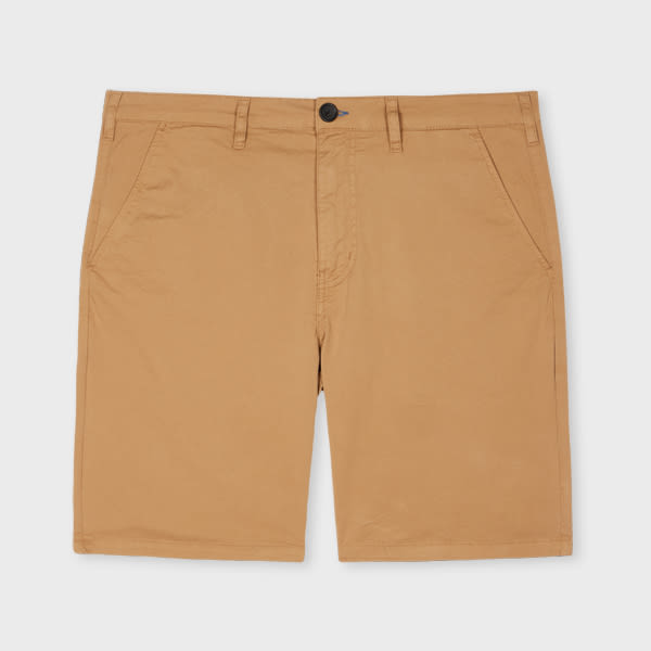 Ps By Paul Smith Tan Organic Cotton-stretch Shorts Brown In Brown