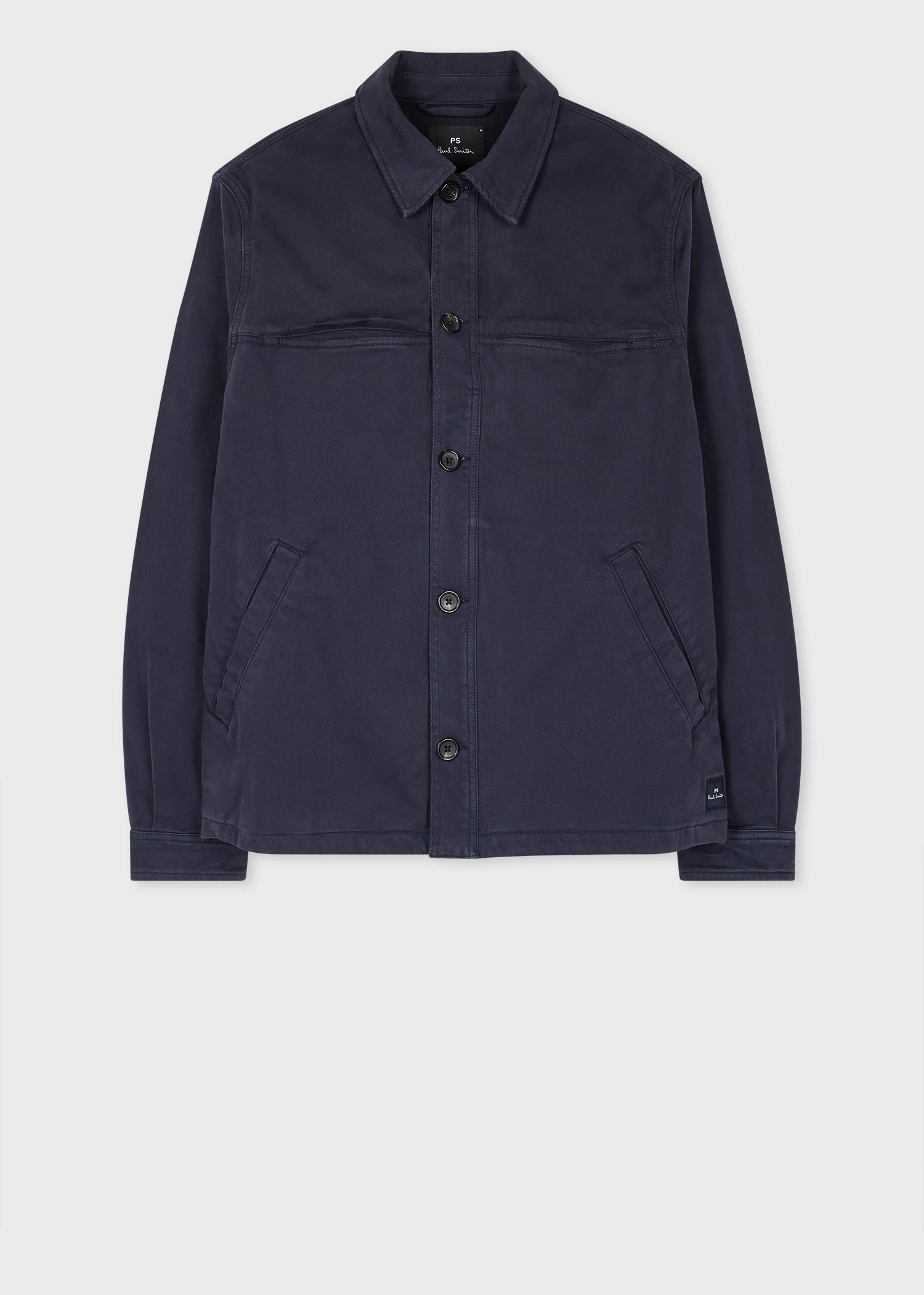 PS Paul Smith Navy Stretch Cotton-Twill Work Jacket Blue