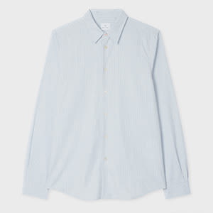 PS Paul Smith Tailored-Fit Light Blue Melange Stripe Shirt