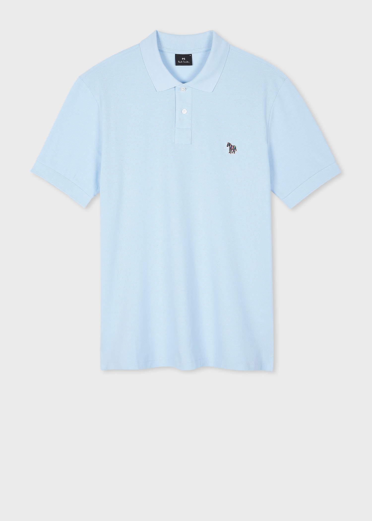 Ps By Paul Smith Mens Reg Fit Ss Polo Shirt Zebra Blue In Blue