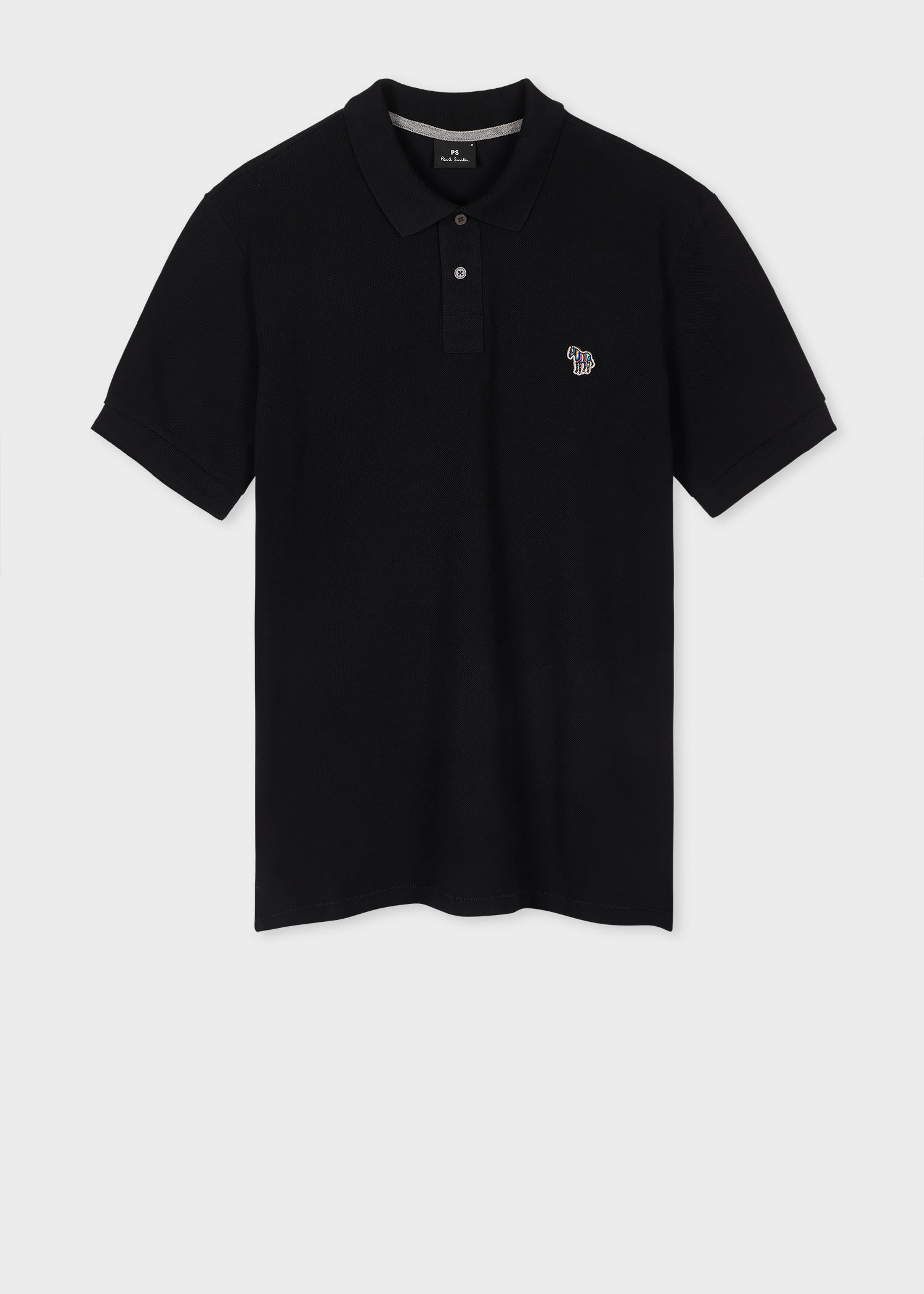 Ps By Paul Smith Ps Paul Smith "zebra" Polo In Black