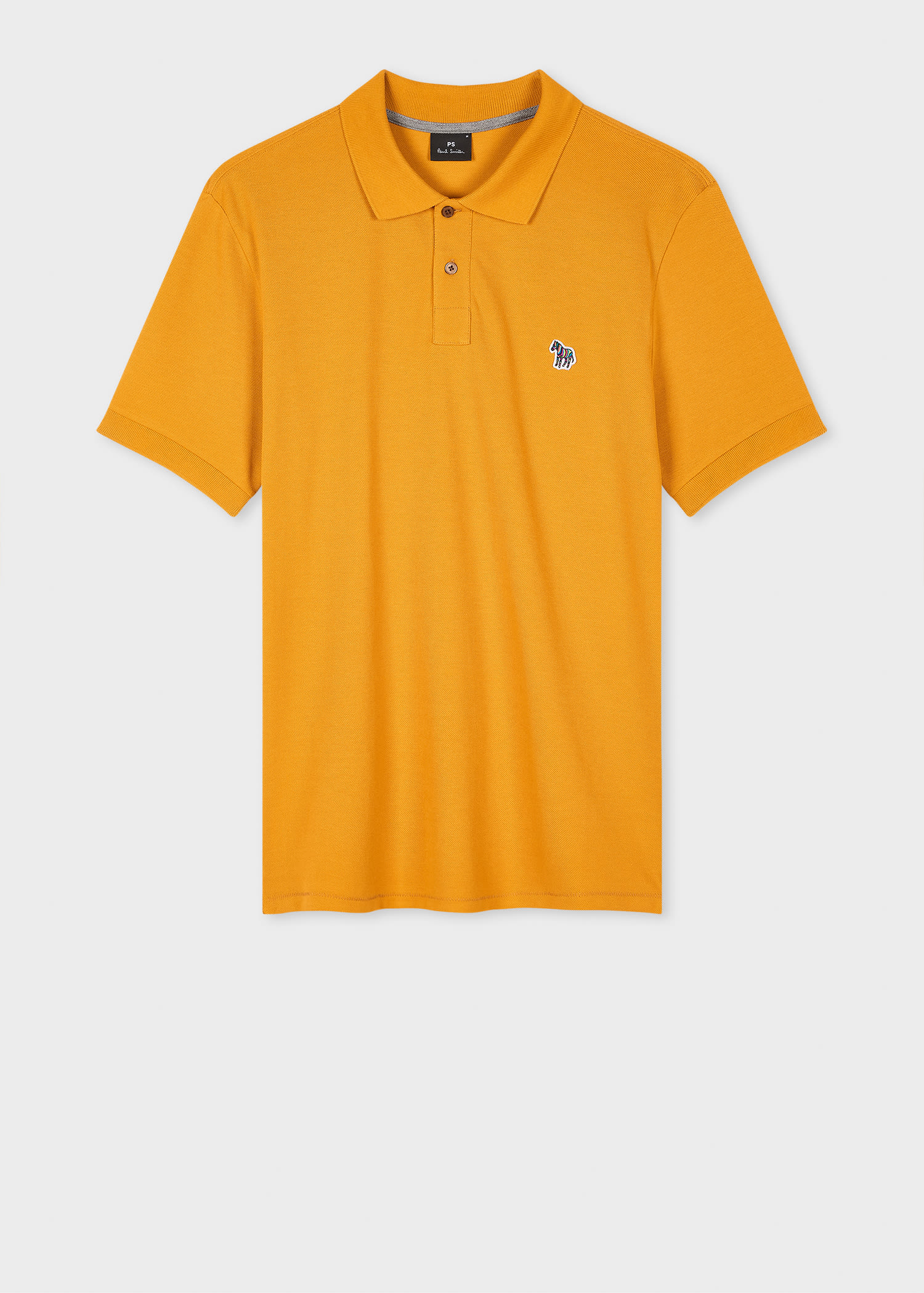 Ps By Paul Smith Yellow Ochre Organic Cotton Zebra Polo Shirt In Yellow