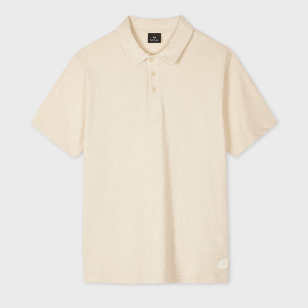 Ps By Paul Smith Ecru Regular-fit Linen-blend Polo Shirt White In White