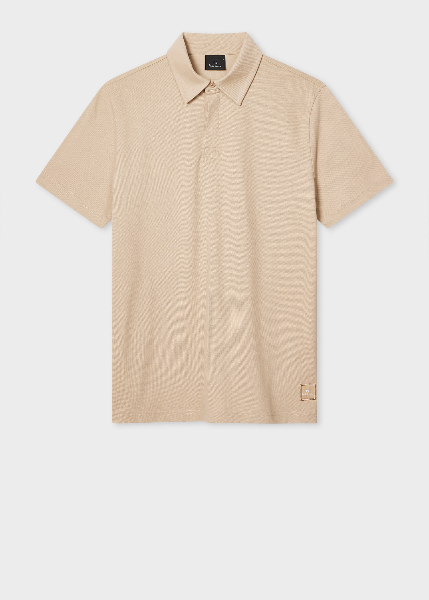Ps By Paul Smith Pale Tan Concealed-placket Polo Shirt Brown In Neutral