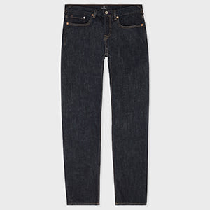 PS Paul Smith Tapered-Fit Indigo Rinse Selvedge Jeans Blue