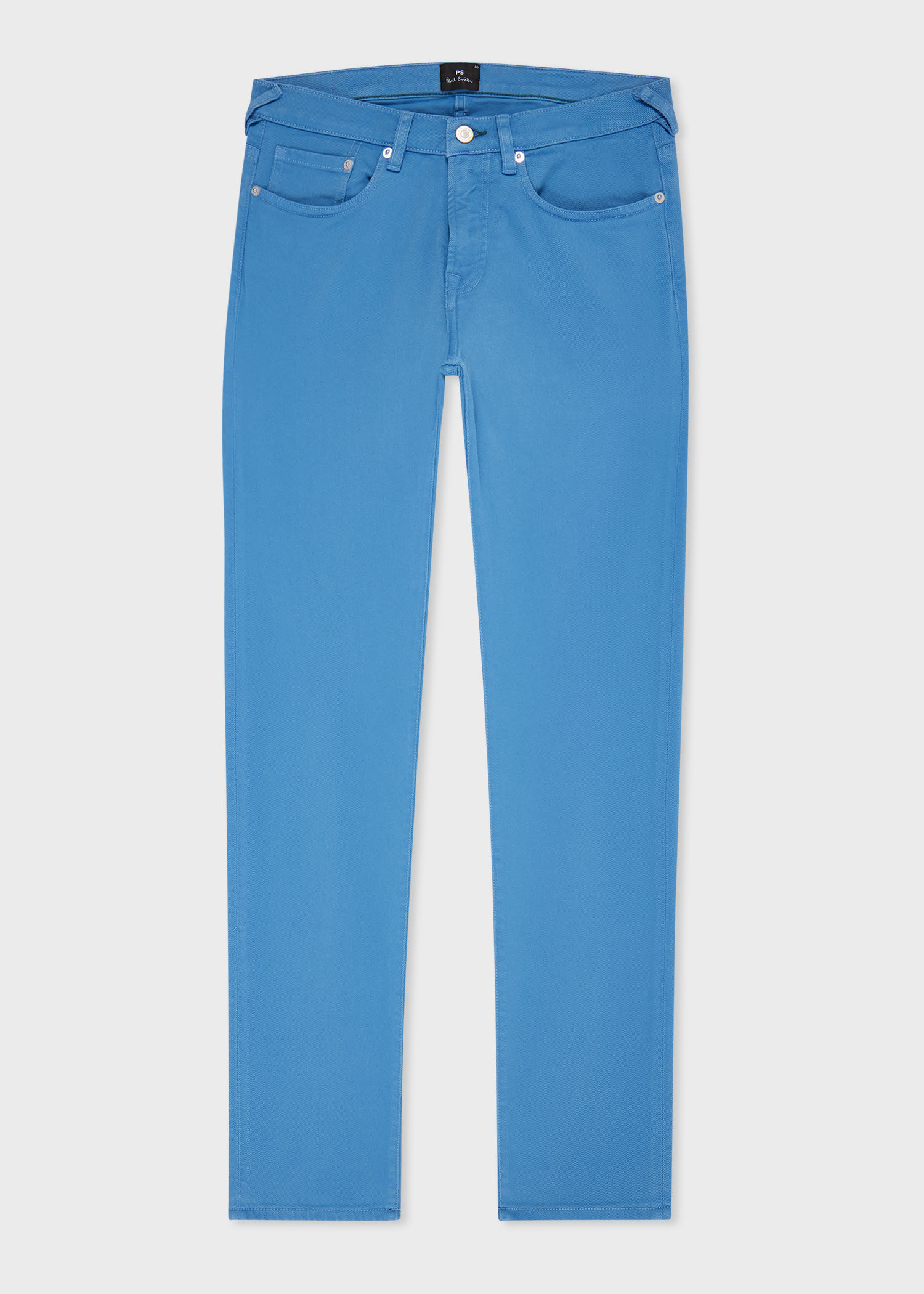 PS Paul Smith Tapered-Fit Bright Blue Garment-Dyed Organic Cotton-Stretch Jeans