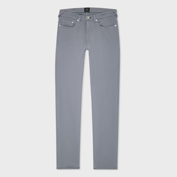 PS Paul Smith Tapered-Fit Mid Grey Garment-Dyed Organic Cotton-Stretch Jeans