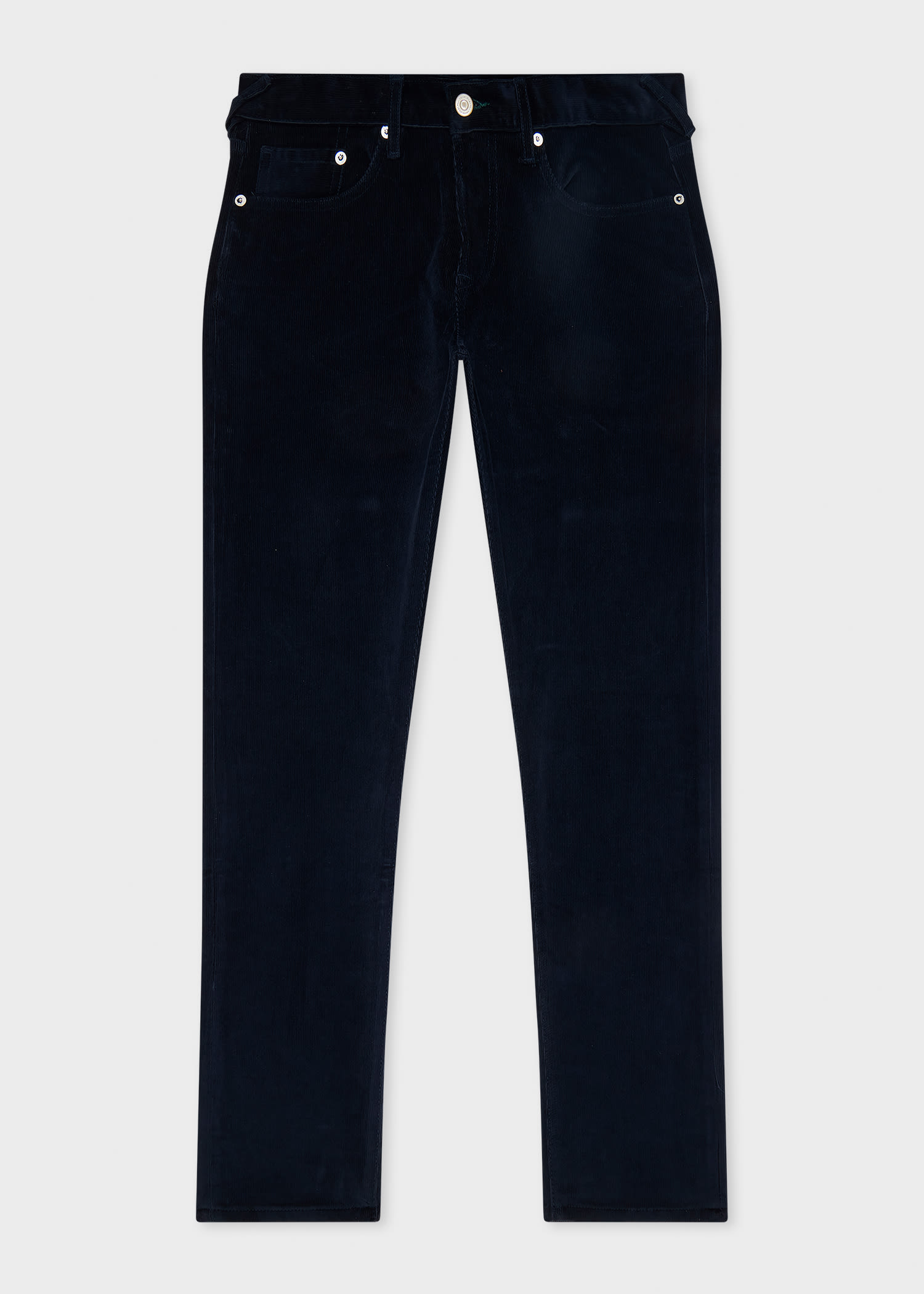 Ps By Paul Smith Tapered-fit Dark Navy Corduroy Trousers Blue In Blue