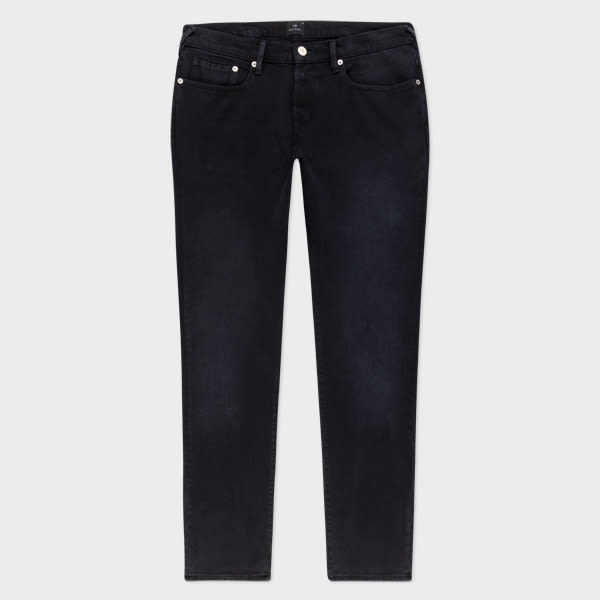 PS Paul Smith Tapered-Fit Black Mid-Wash Stretch Jeans