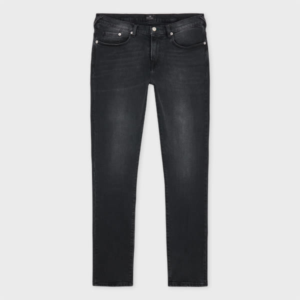 PS Paul Smith Tapered-Fit Antique-Wash Black Stretch Jeans Brown