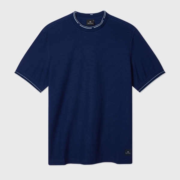 Ps By Paul Smith Navy Cotton Pique T-shirt Blue In Blue