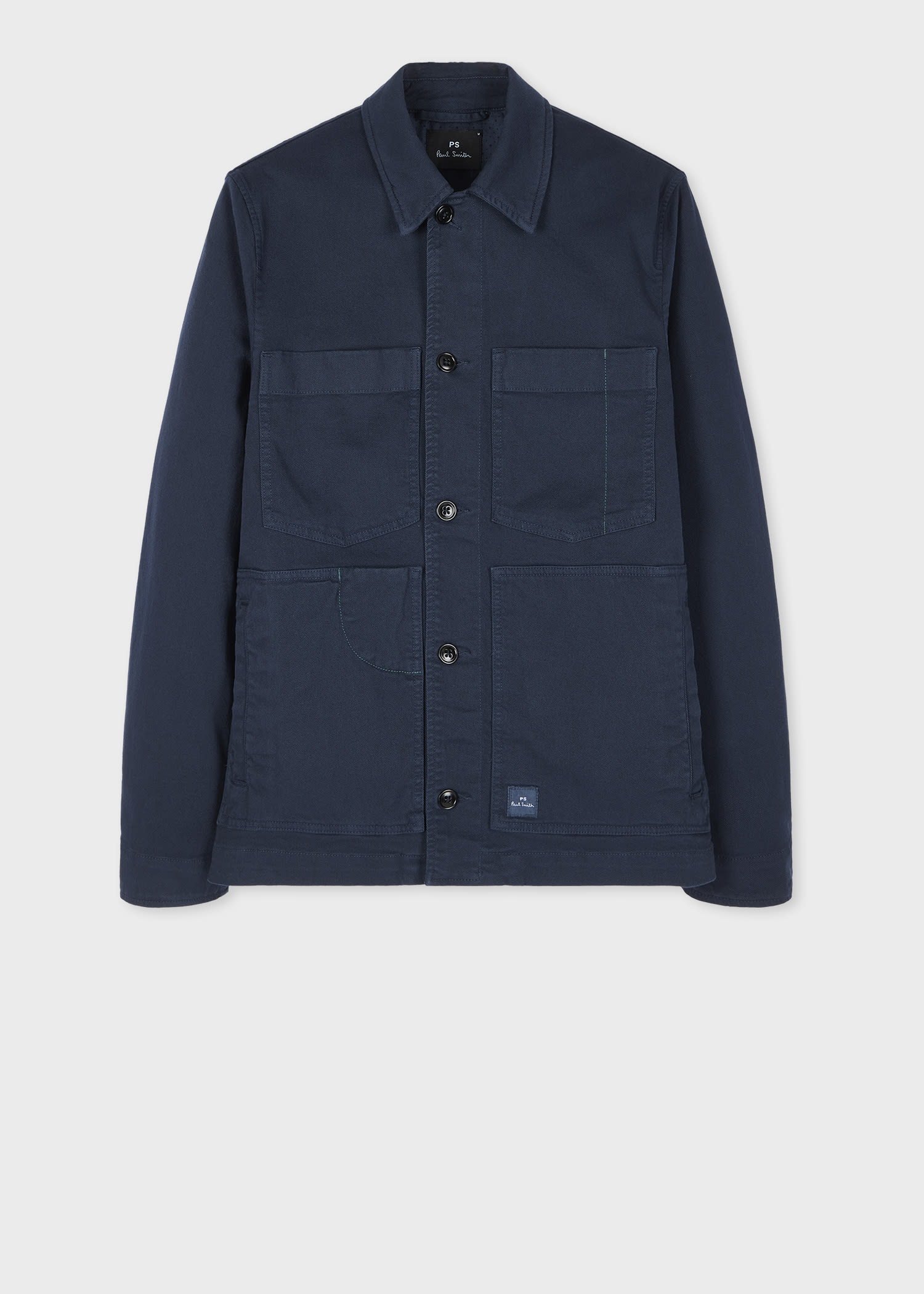 PS Paul Smith Dark Navy Garment-Dyed Organic Cotton Work Jacket Blue