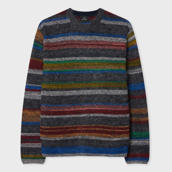 PS Paul Smith 'Crayon Stripe' Cotton-Mohair Sweater Multicolour