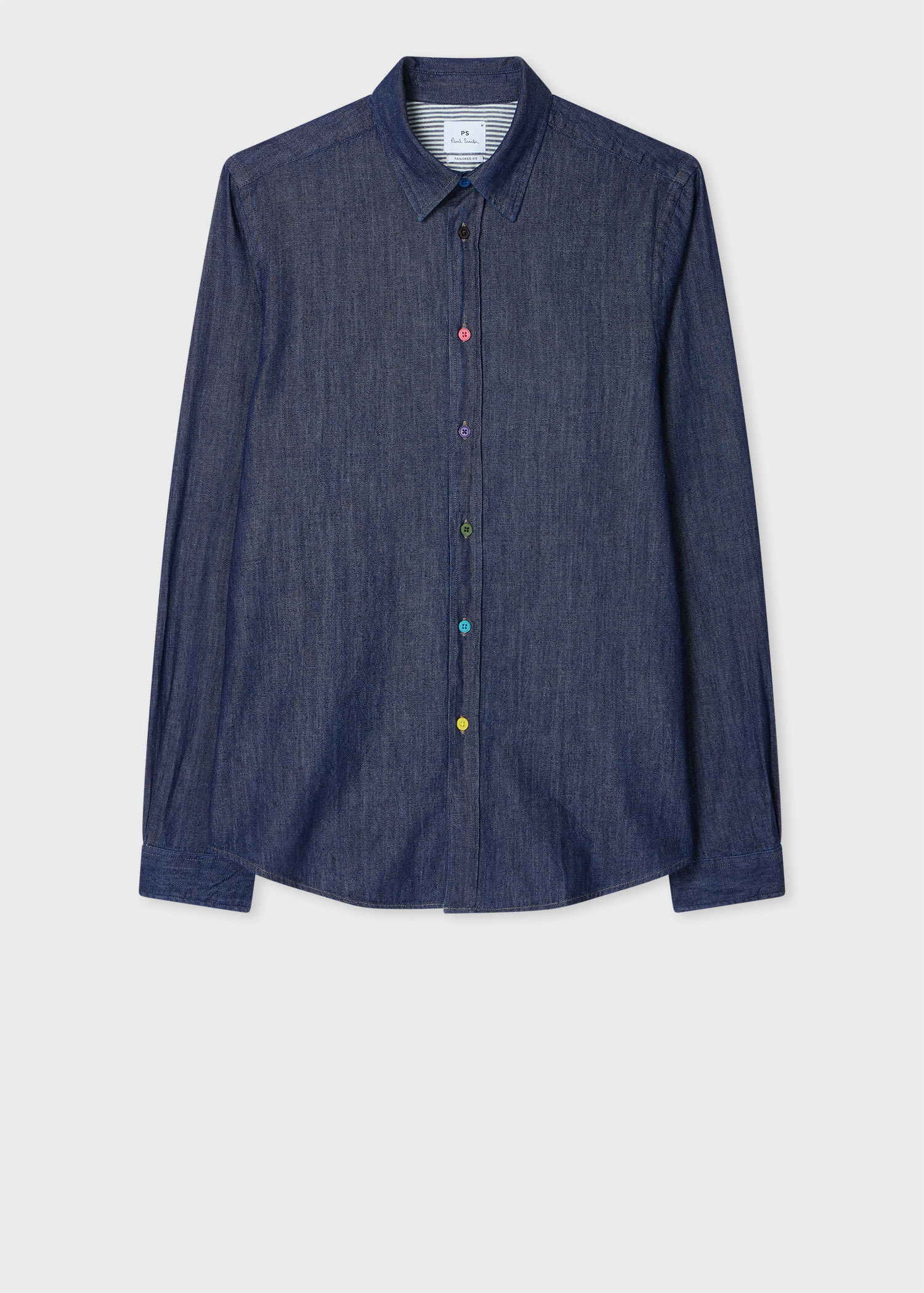 PS Paul Smith Tailored-Fit Rinse Denim Shirt Blue