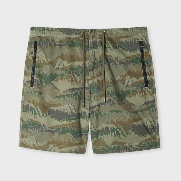 PS Paul Smith Khaki 'Mountain Camo' Shorts Green