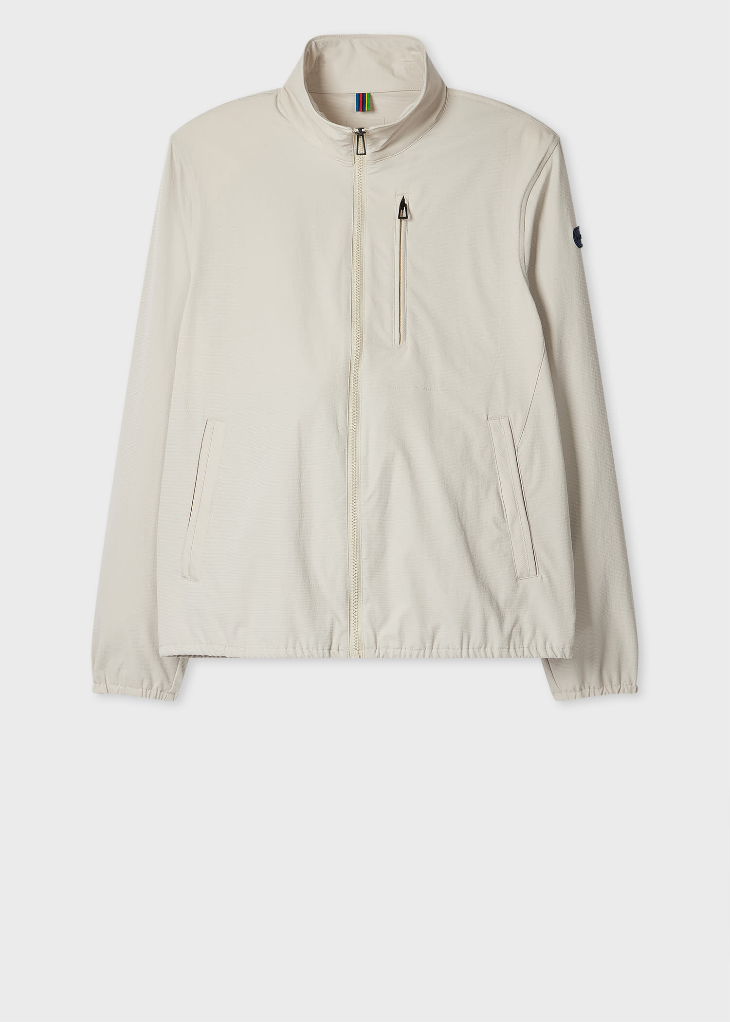 Ps By Paul Smith Cream Textured Cropped Track Jacket White