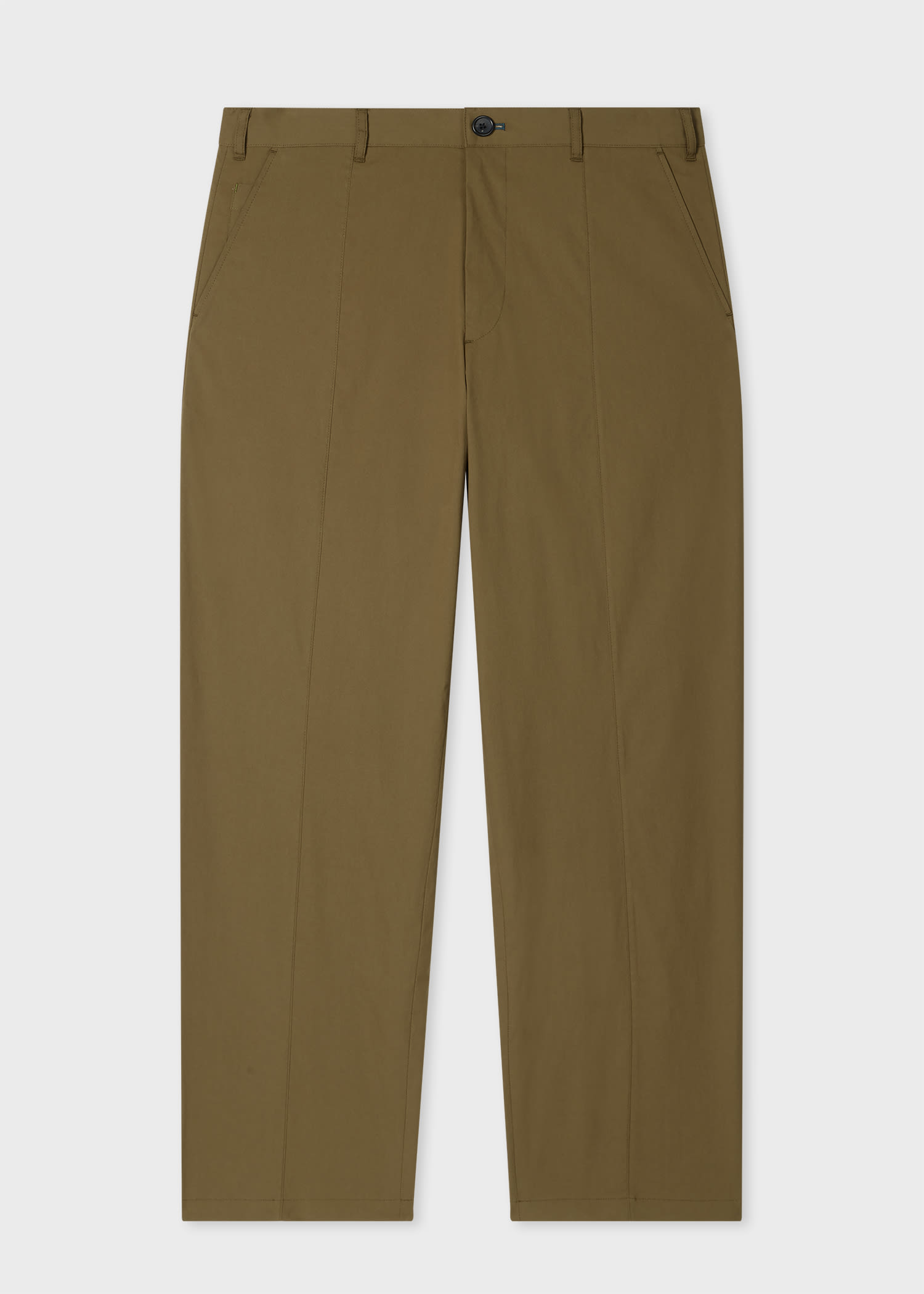 PS Paul Smith Khaki Cotton-Blend Regular-Fit Chinos Green