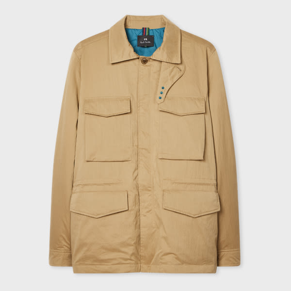 Ps By Paul Smith Tan Nylon-blend Field Jacket Brown In Brown