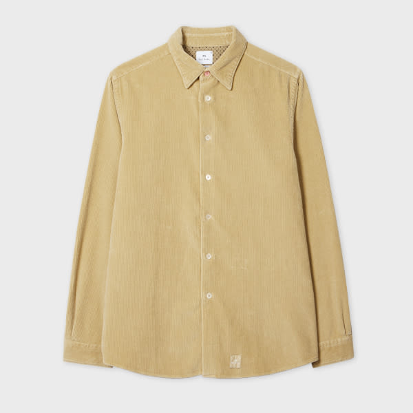 PS Paul Smith Sand Corduroy Shirt Brown