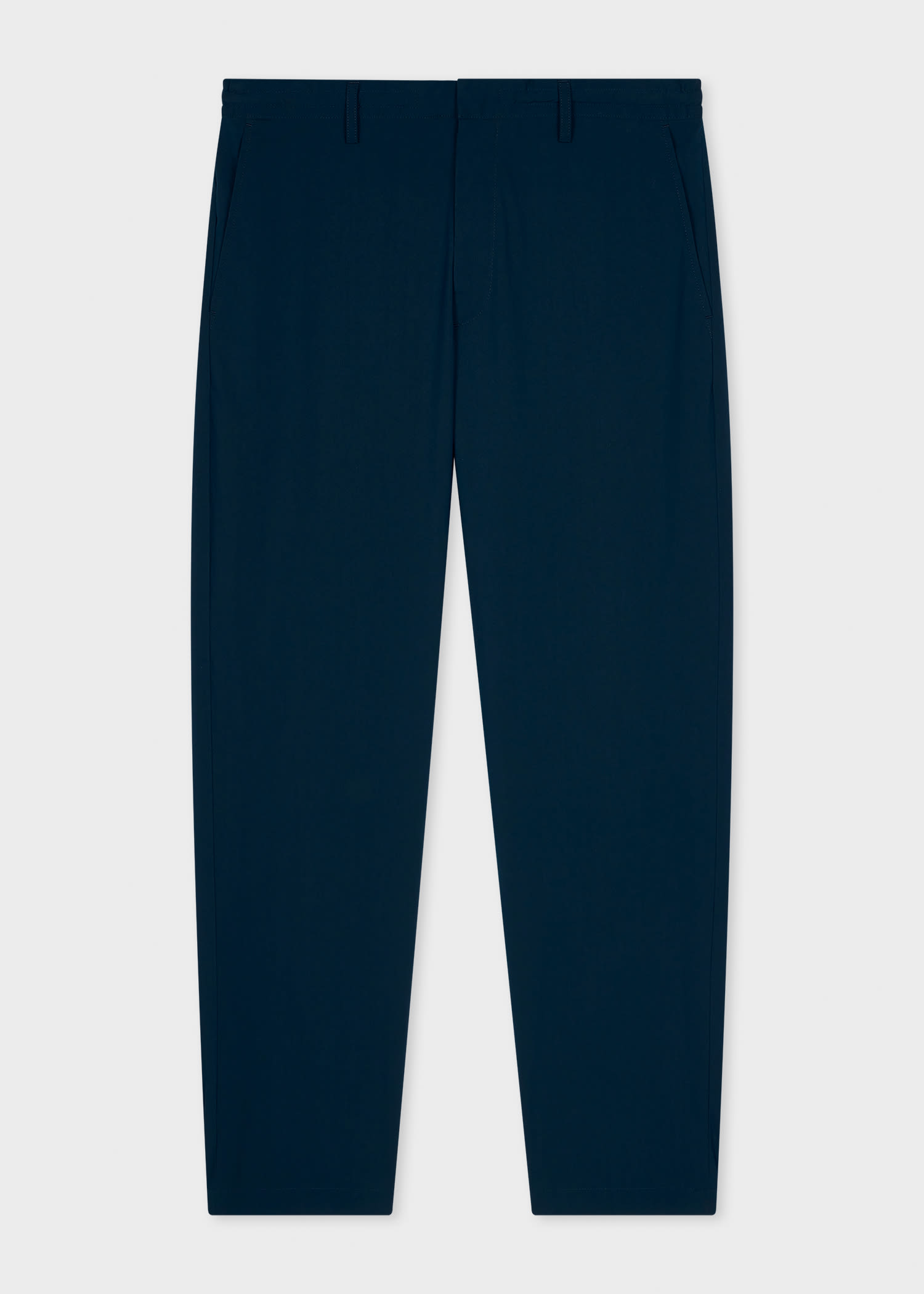 Ps By Paul Smith Navy Stretch Cotton-blend Elasticated Waist Chinos Blue In Blue