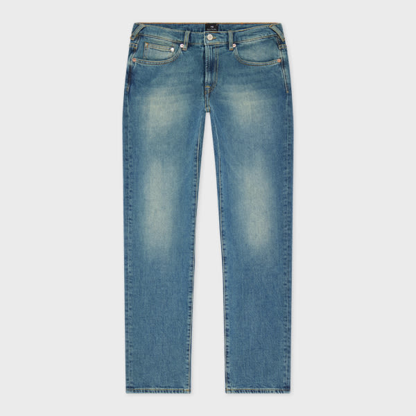 PS Paul Smith Relaxed Tapered-Fit Antique-Wash Organic Vintage Stretch Jeans Brown