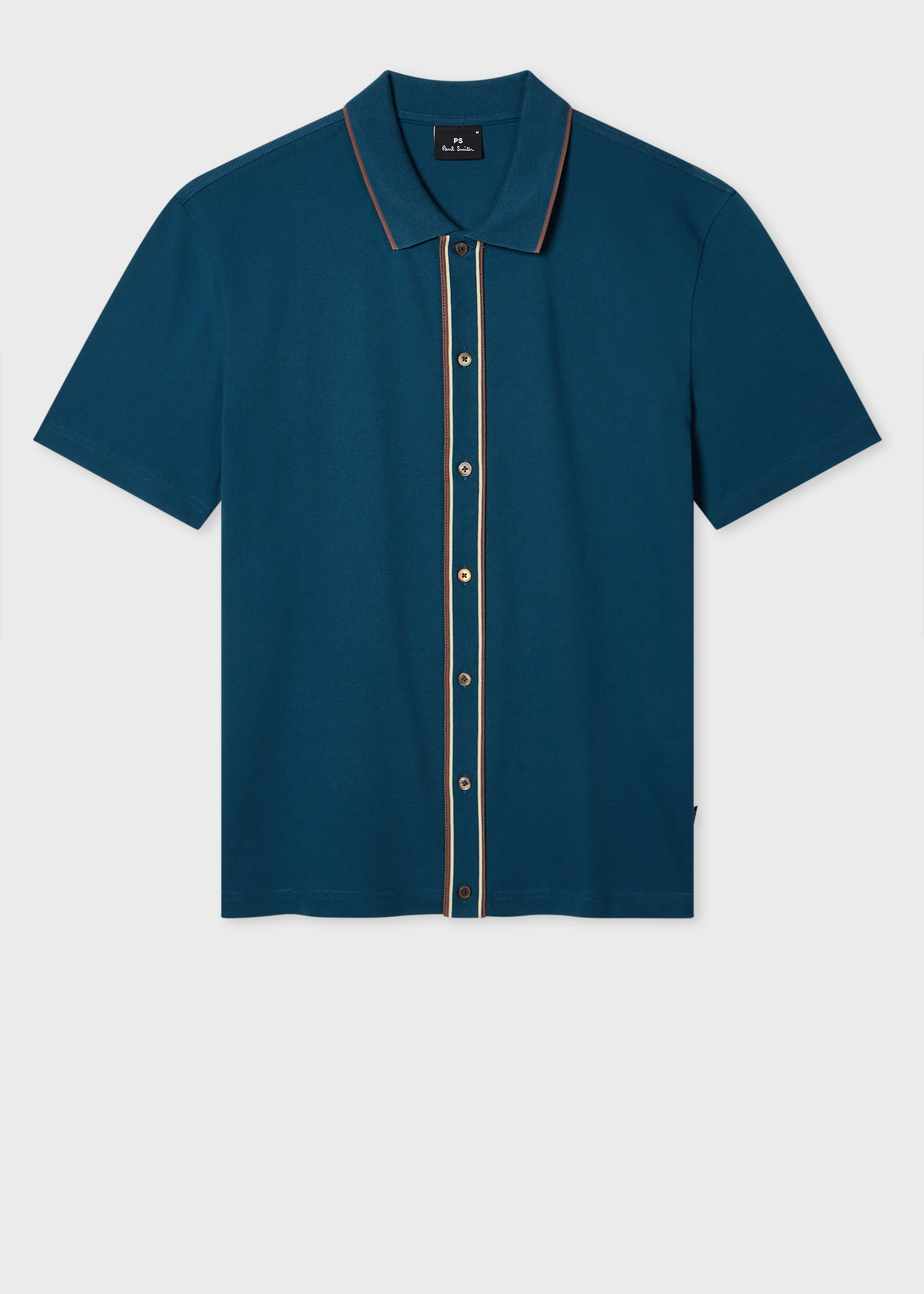 Ps By Paul Smith Ps Paul Smith Button Front Cotton Polo Shirt