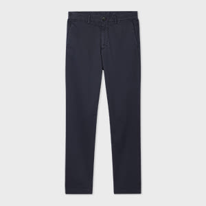 PS Paul Smith Mid-Fit Navy Garment-Dyed 'Broad Stripe Zebra' Chinos Blue