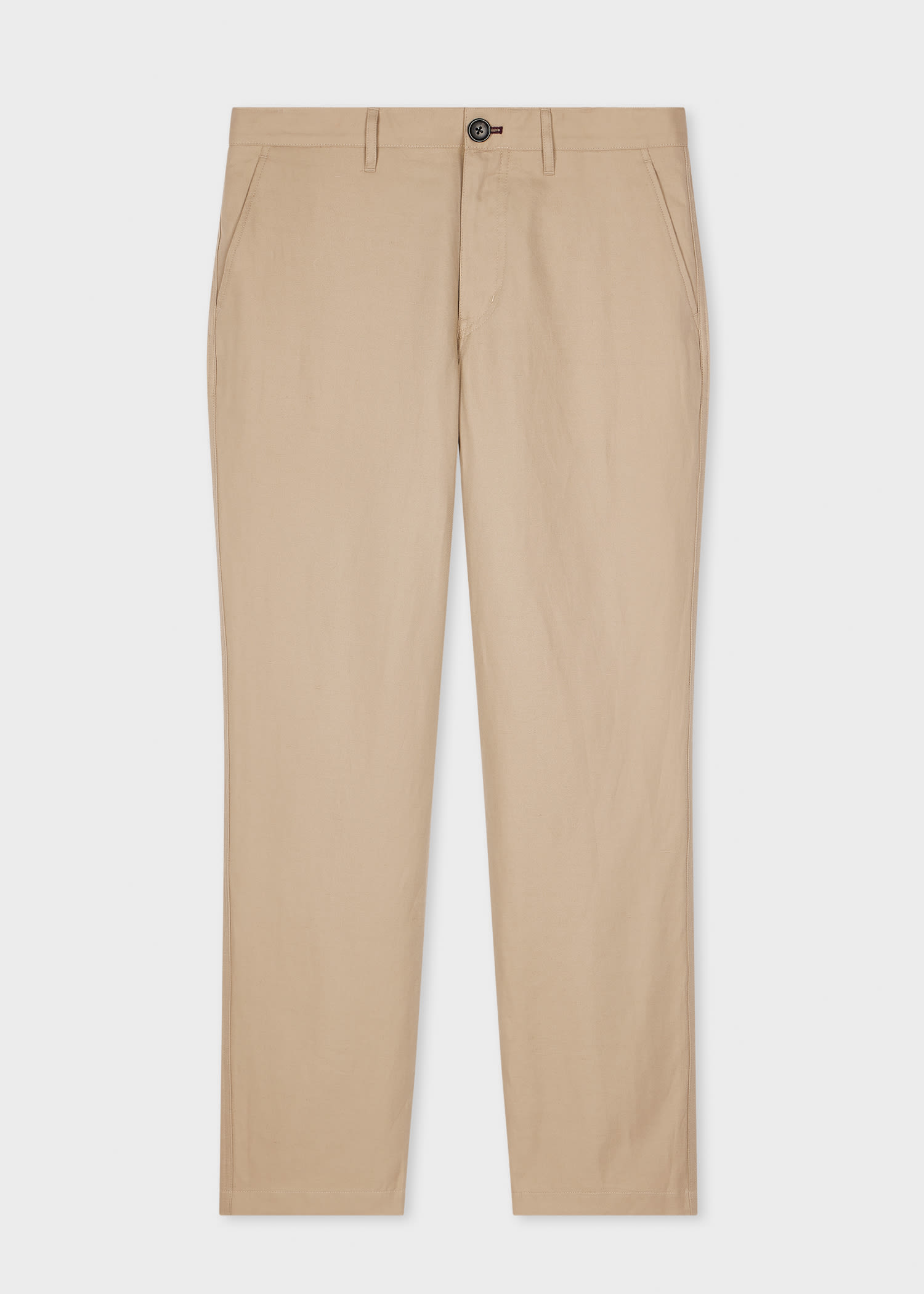 PS Paul Smith Tapered-Fit Beige Cotton-Linen Chinos Brown