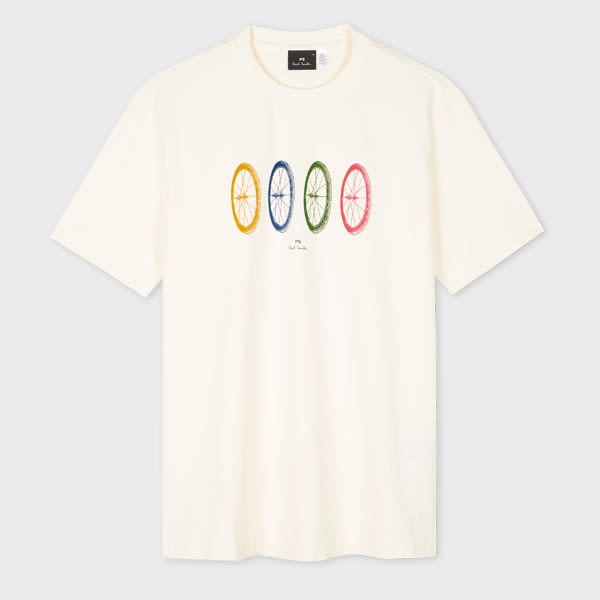 Ps By Paul Smith Bike Tyres Cotton T Shirt In White