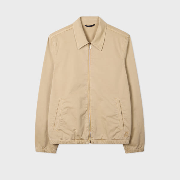 PS Paul Smith Washed Tan Cotton-Twill Coach Jacket Brown PS Paul Smith Washed Tan Cotton-Twill Coach Jacket Brown