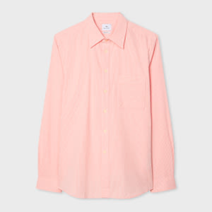 PS Paul Smith Regular-Fit Pink Textured-Stripe Shirt