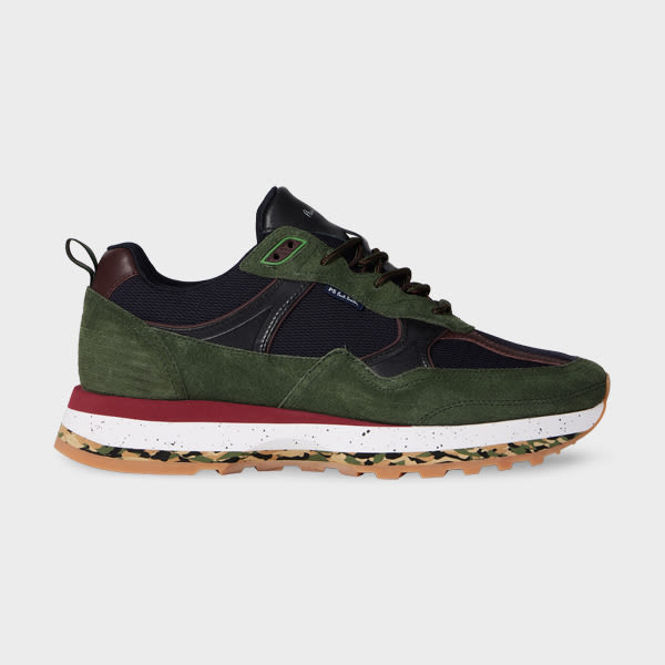 PS Paul Smith Green Suede 'Banks' Trainers Brown