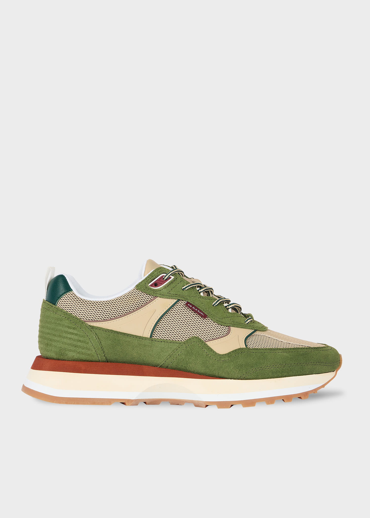 Ps By Paul Smith Khaki Suede 'banks' Trainers Green In Green