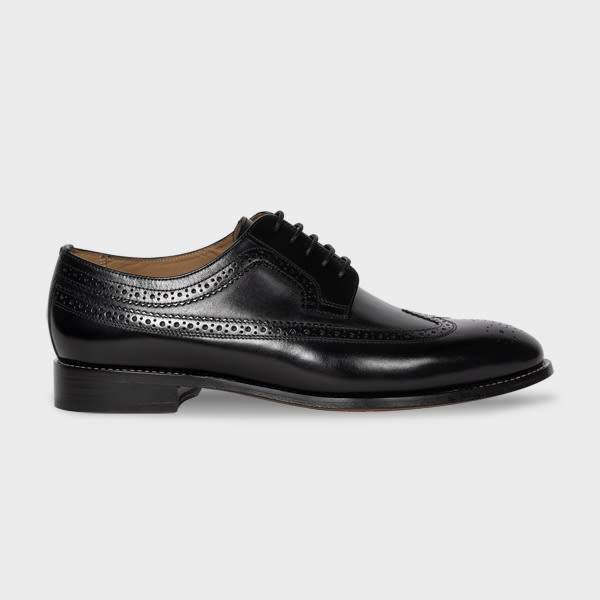 Ps By Paul Smith Black Leather 'collins' Shoes In Black