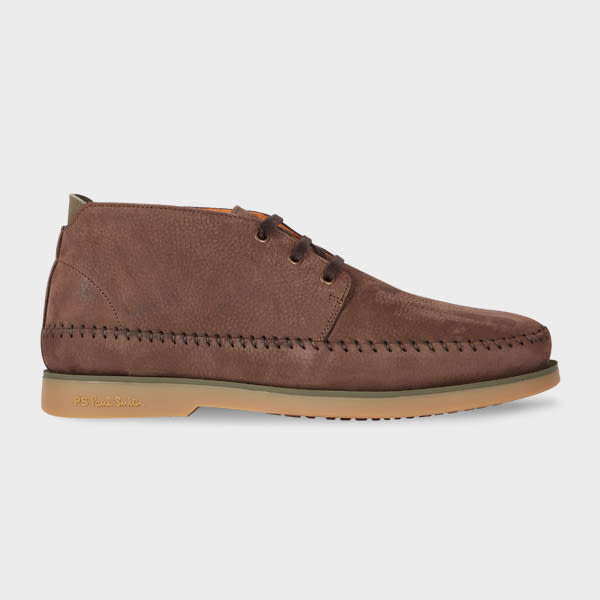PS Paul Smith Brown Nubuck 'Crane' Chukka Boots