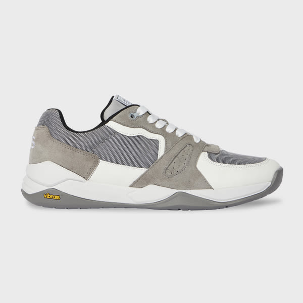 Ps By Paul Smith Ossi Mesh-panel Suede Sneaker In Gray