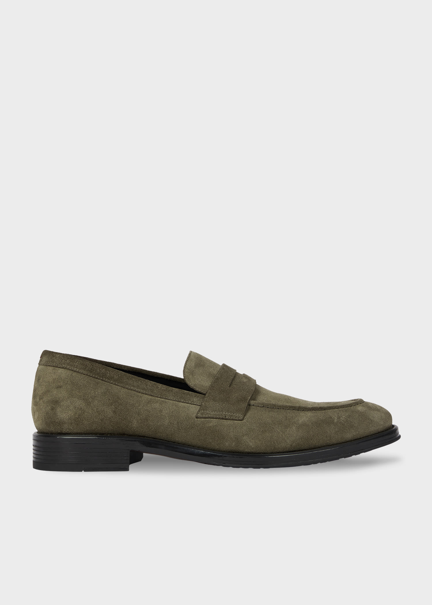 Ps By Paul Smith Khaki Suede 'pierce' Loafers Brown In Brown